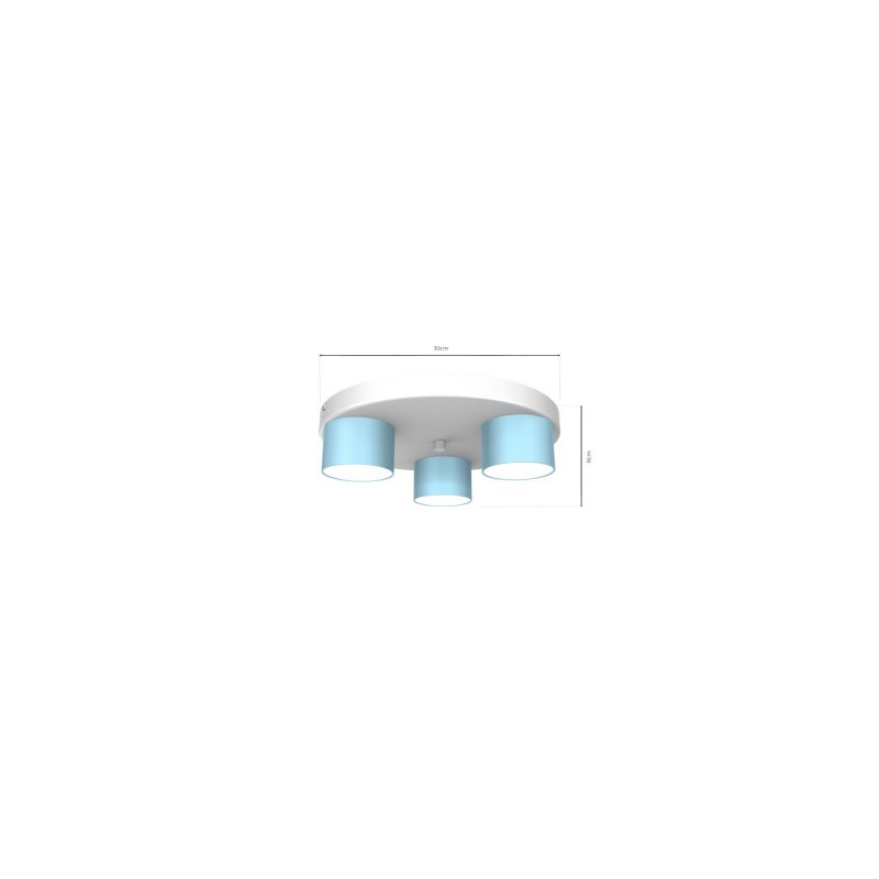 Lampa sufitowa DIXIE Blue/White 3xGX53