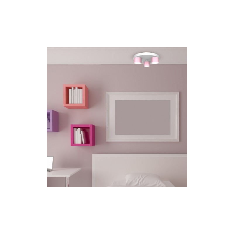 Lampa sufitowa DIXIE Pink/White  3xGX53