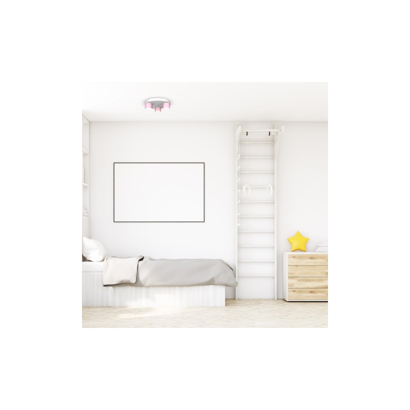 Lampa sufitowa DIXIE Pink/White  3xGX53