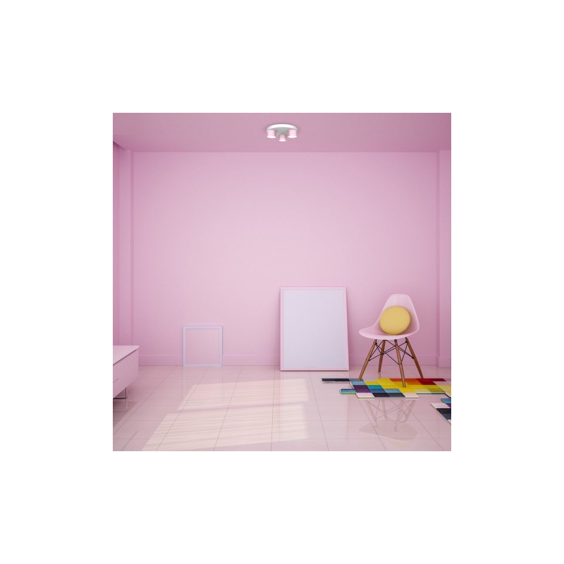 Lampa sufitowa DIXIE Pink/White  3xGX53