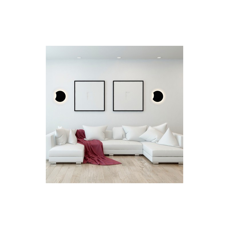 Kinkiet do salonu czarny 8W Rodi Moon 8W - 3000K