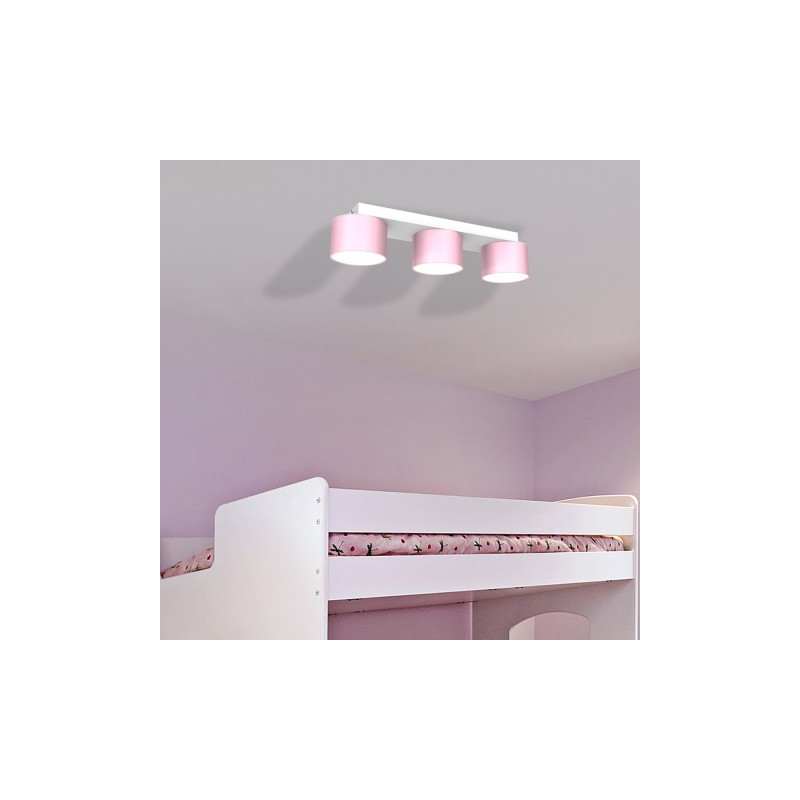Lampa sufitowa DIXIE Pink/White  3xGX53