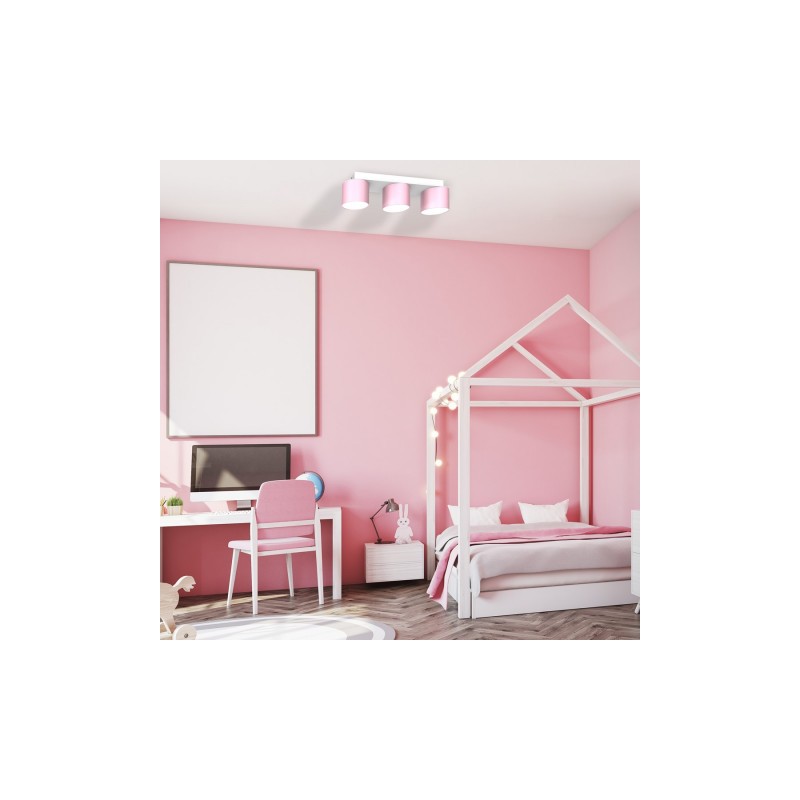 Lampa sufitowa DIXIE Pink/White  3xGX53