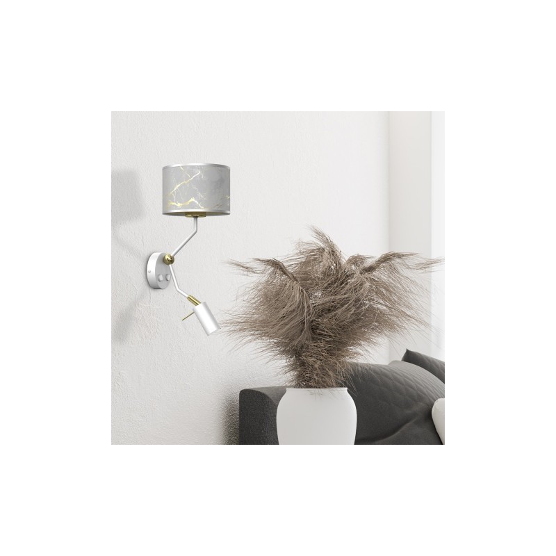 Kinkiet SENSO White/Gold 1xE27 + 1x mini GU10