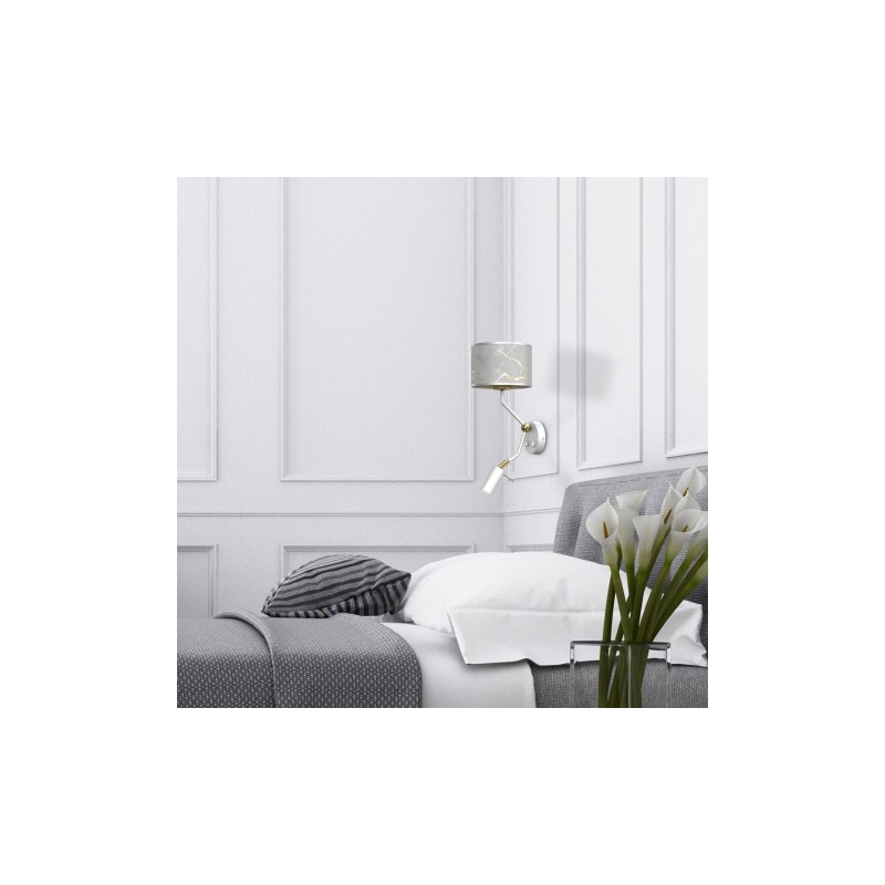 Kinkiet SENSO White/Gold 1xE27 + 1x mini GU10