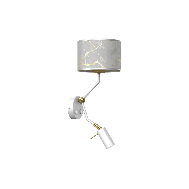 Kinkiet SENSO White/Gold 1xE27 + 1x mini GU10