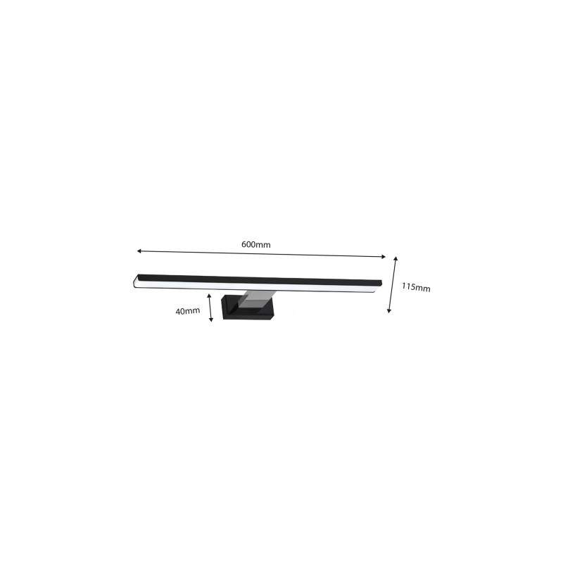 Kinkiet SHINE BLACK/CHROME 13,8W LED
