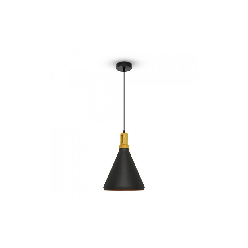 Oprawa Wisząca V-TAC Modern Drewnoen Top Czarny Color VT-7525