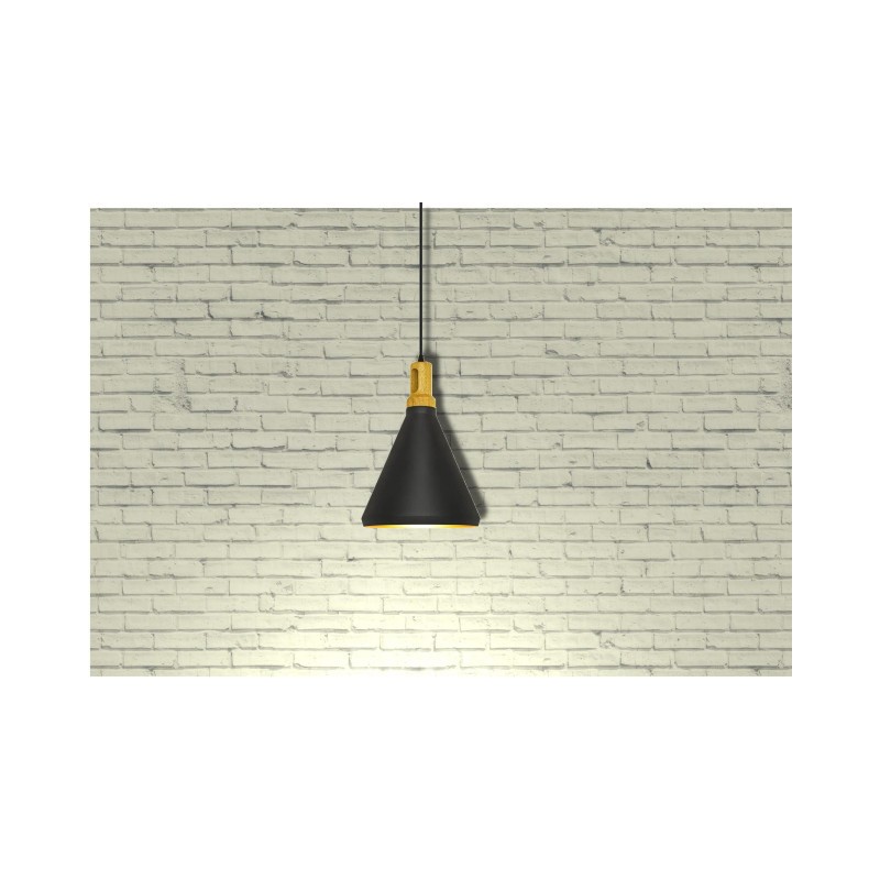 Oprawa Wisząca V-TAC Modern Drewnoen Top Czarny Color VT-7525