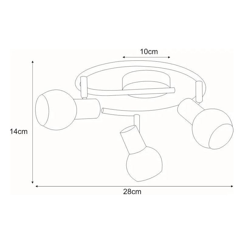 Lampa sufitowa K-C9590A/3 z serii ALPINA K-C9590A/3