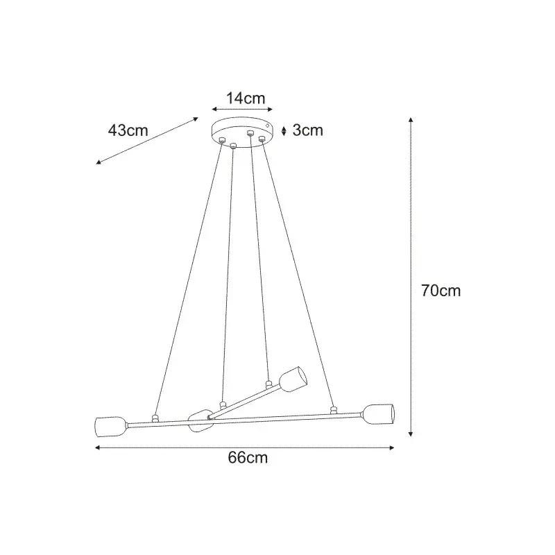Lampa wisząca K-4380 z serii SITYA BLACK