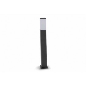 Lampa ogrodowa 24V kwadrat 90cm - czarna - biała zimna