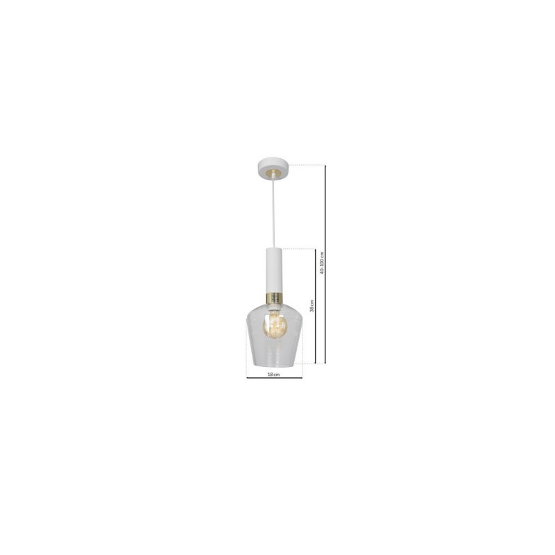 Lampa wisząca ROMA WHITE 1xE27