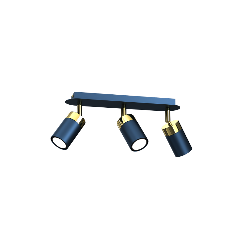 Lampa sufitowa JOKER NAVY BLUE/GOLD 3xGU10