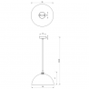 Lampa wisząca BETA BLACK/GOLD 1xE27 35cm