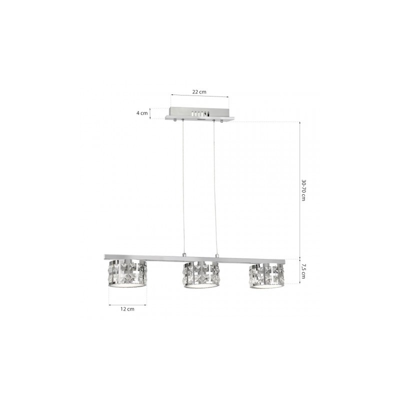 LAMPA WISZĄCA ALEX  3X5W LED
