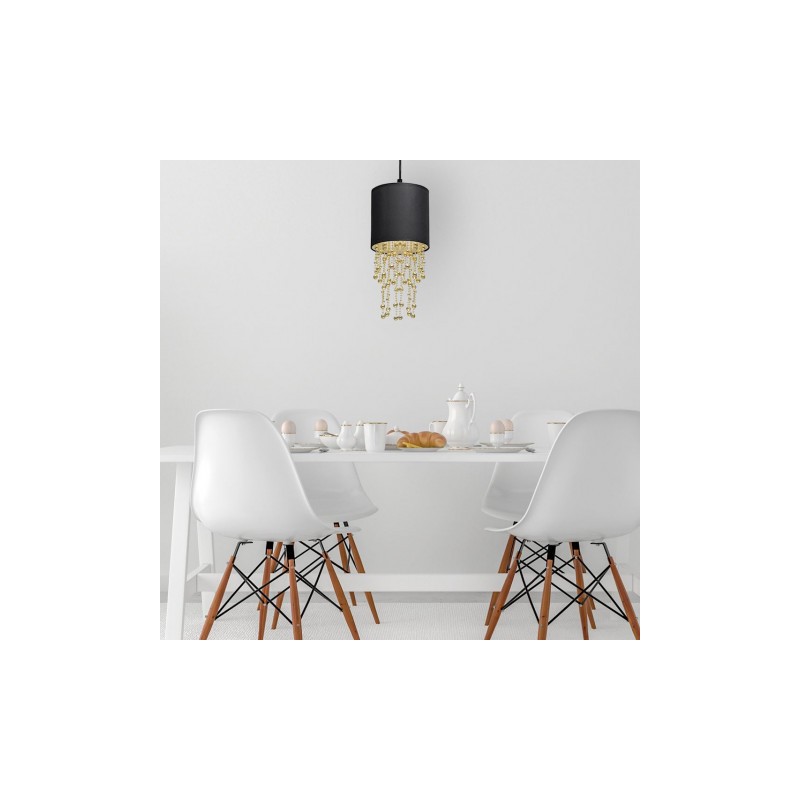 Lampa wisząca ALMERIA BLACK/GOLD 1xE27