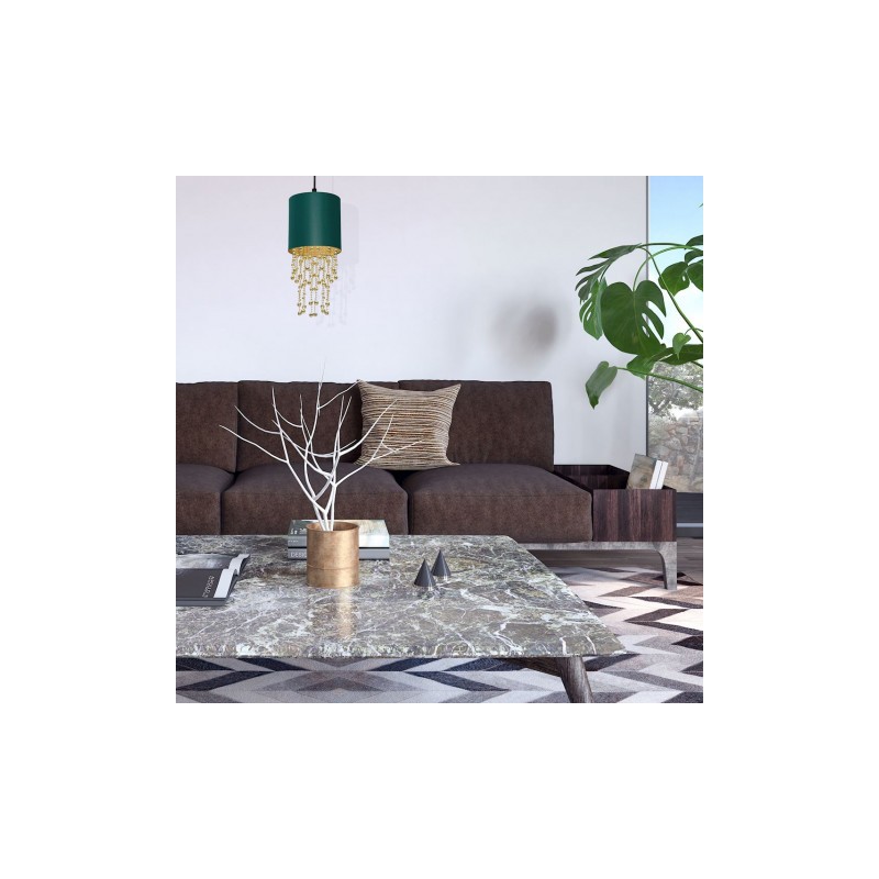 Lampa wisząca ALMERIA GREEN/GOLD 1xE27