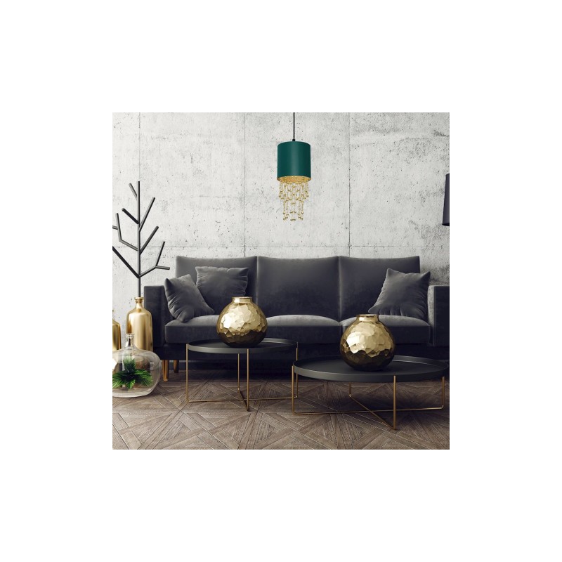 Lampa wisząca ALMERIA GREEN/GOLD 1xE27
