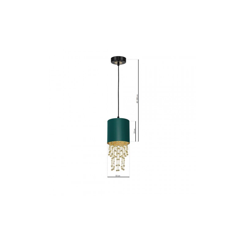 Lampa wisząca ALMERIA GREEN/GOLD 1xE27