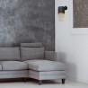 Kinkiet glamour czarny ALMERIA 1xE27