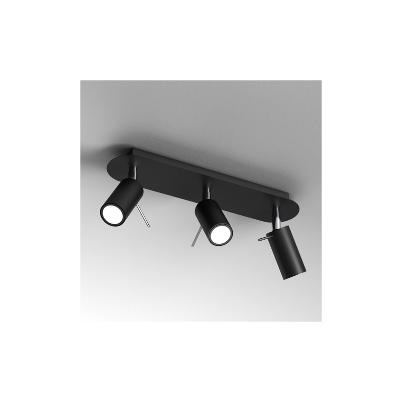 Lampa sufitowa PRESTON BLACK/CHROME 3x mini GU10
