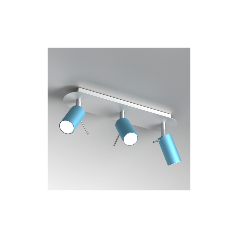 Lampa sufitowa PRESTON BLUE/WHITE 3x mini GU10