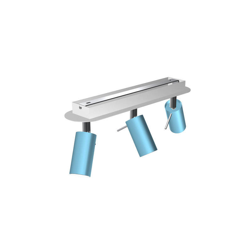 Lampa sufitowa PRESTON BLUE/WHITE 3x mini GU10