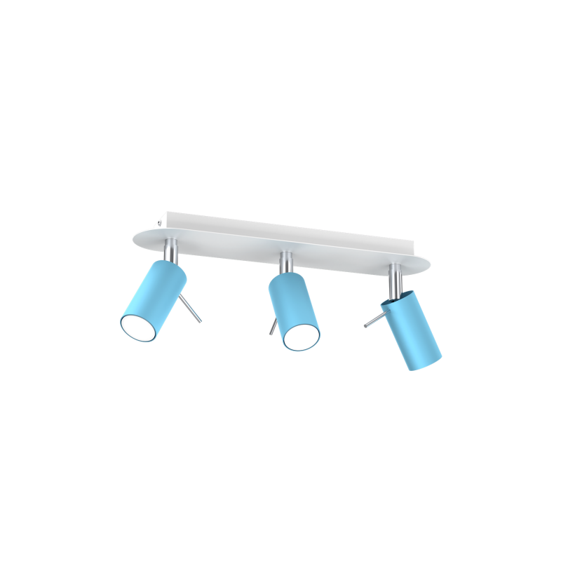 Lampa sufitowa PRESTON BLUE/WHITE 3x mini GU10