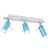 Lampa sufitowa PRESTON BLUE/WHITE 3x mini GU10