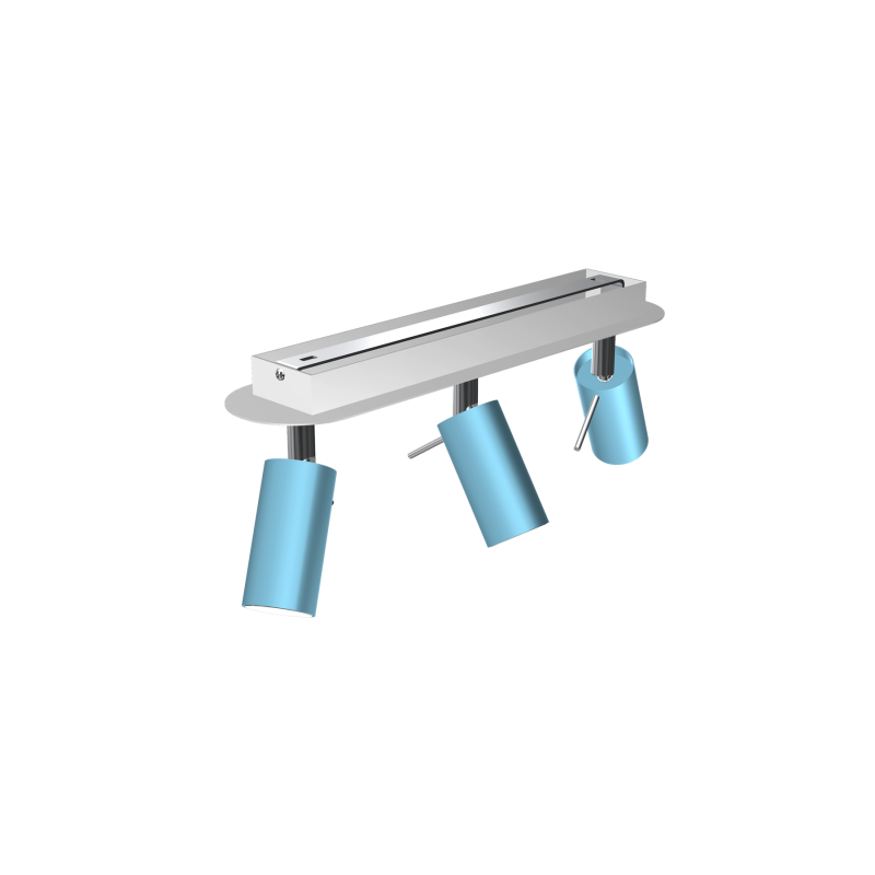 Lampa sufitowa PRESTON BLUE/WHITE 3x mini GU10