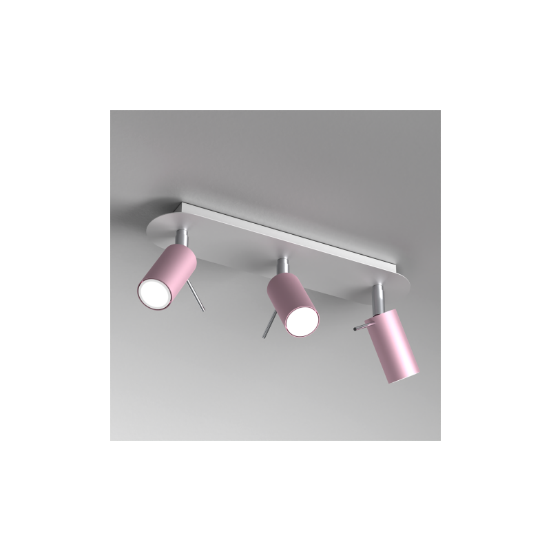 Lampa sufitowa PRESTON PINK/WHITE 3x mini GU10