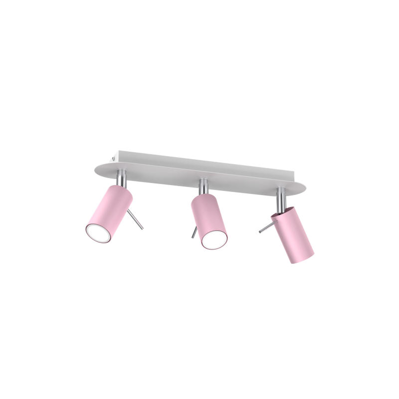 Lampa sufitowa PRESTON PINK/WHITE 3x mini GU10