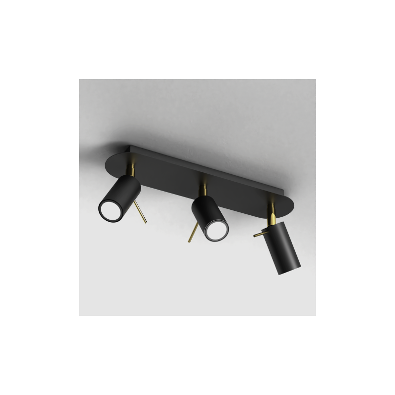 Lampa sufitowa PRESTON GOLD/BLACK 3x mini GU10