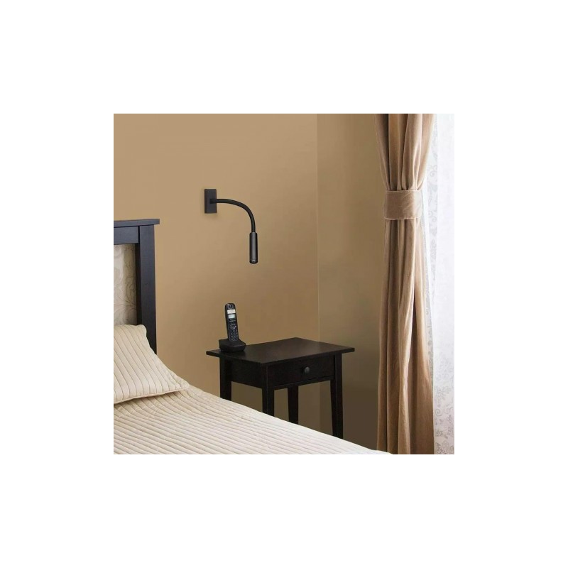 Oprawa LED V-TAC 3W Kinkiet Hotel Łóżko Czarny COB CREE VT-2903 3000K 150lm 3 Lata Gwarancji