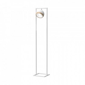 Biała lampa podłogowa OVAL 1xE27