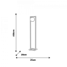 Biała lampa podłogowa OVAL 1xE27