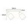 Lampy na listwie K-4781 z serii TROY GOLD