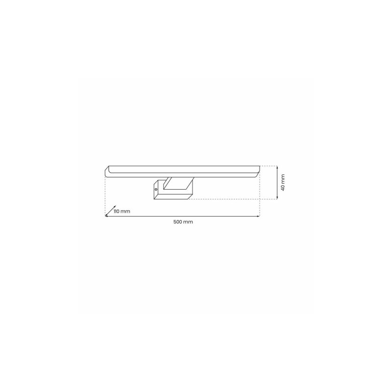 Kinkiet PINTO CHROME 12W LED 50cm