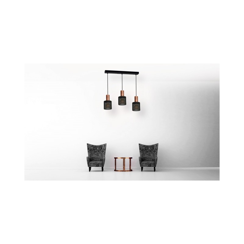 Lampa Wisząca ARES BLACK 3xE27