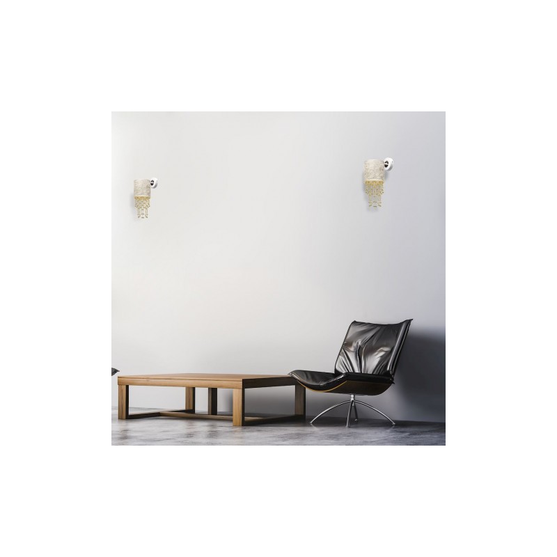 Kinkiet ALMERIA WHITE/GOLD 1xE27