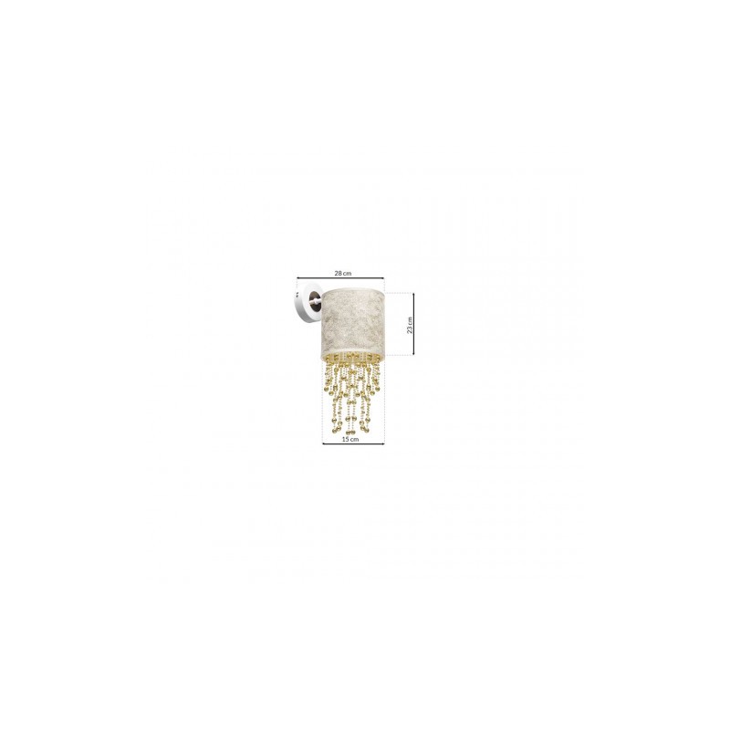 Kinkiet ALMERIA WHITE/GOLD 1xE27