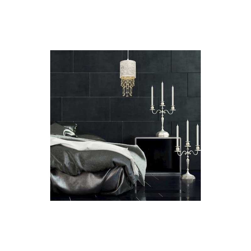Lampa wisząca ALMERIA WHITE/GOLD 1xE27