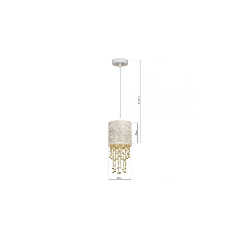 Lampa wisząca ALMERIA WHITE/GOLD 1xE27