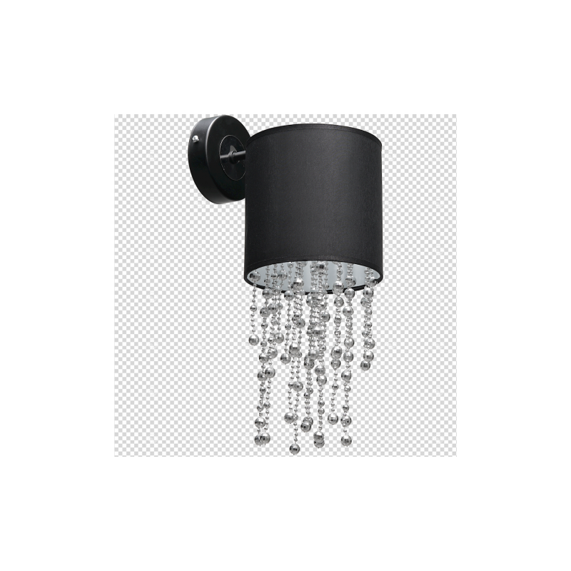 Lampa ścienna kinkiet czarny ALMERIA 1xE27