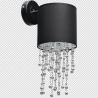 Lampa ścienna kinkiet czarny ALMERIA 1xE27