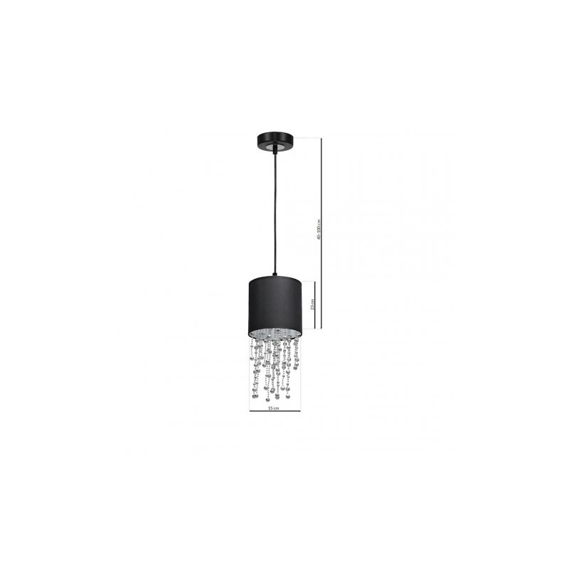 Lampa wisząca ALMERIA BLACK/SILVER 1xE27