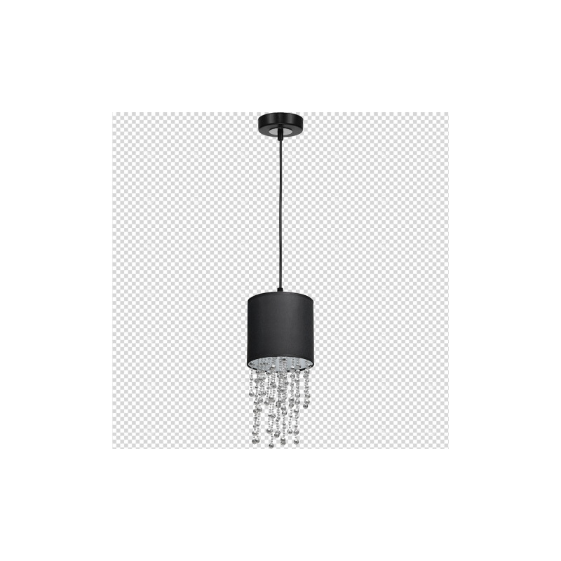 Lampa wisząca ALMERIA BLACK/SILVER 1xE27