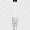 Lampa wisząca ALMERIA SILVER/BLACK 1xE27