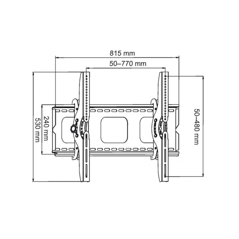 UCHWYT DO TV LCD/LED/PLAZMA 32-100" 100KG AR-08 ART reg. w pionie